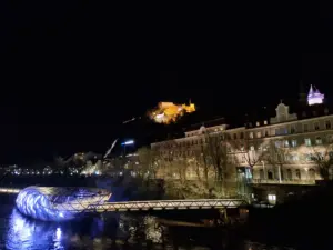 Graz Murinsel by night