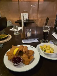 Graz food - Gösser Bräu schnitzel