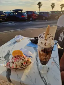 Southend on sea Rossi's parlour ice cream