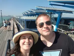 Southend on sea pier train view